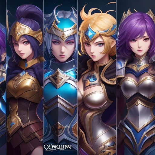 image of six different knight characters