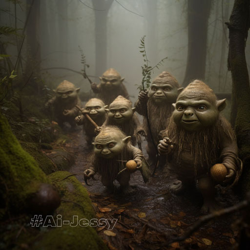 Down in the wood in the murky gloom trolls go marching